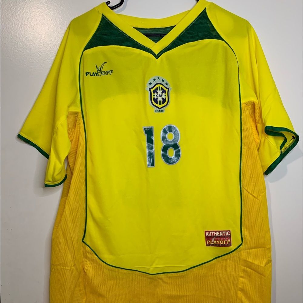 Authentic Playoff Brazil Soccer Jersey